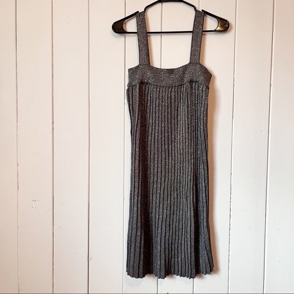 H&M Silver pleated Dress. Size Medium.